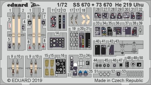 Go to product EDUARD SS670 - 1:72 He 219 Uhu