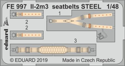 Go to product EDUARD FE997 - 1:48 Il-2m3 seatbelts - Steel
