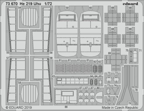 Go to product EDUARD 73670 - 1:72 He 219 Uhu