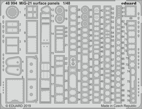 Go to product EDUARD 48994 - 1:48 MiG-21 surface panels