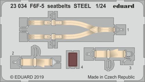 Go to product EDUARD 23034 - 1:24 F6F-5 Hellcat seatbelts - Steel