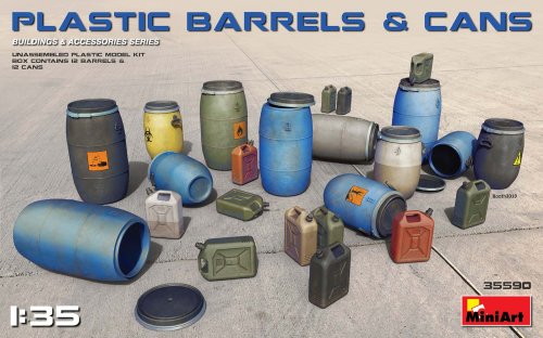 Go to product MINIART 35590 - 1:35 Plastic Barells & Cans