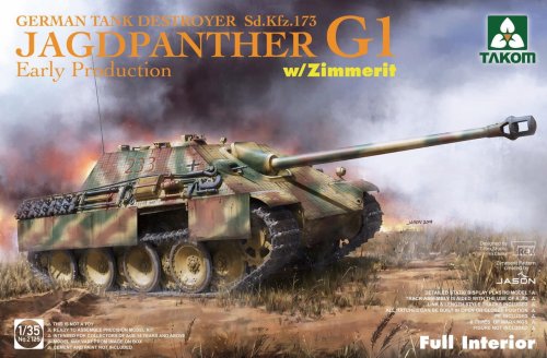 Go to product TAKOM 2125 - 1:35 Jagdpanther G1 Early Production w/zimmerit & full interior