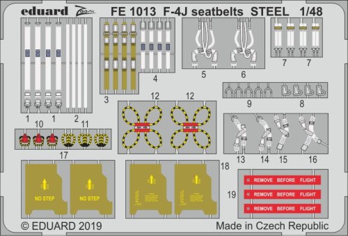 Go to product EDUARD FE1013 - 1:48 F-4J seatbelts - Steel