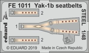 EDUARD FE1011 - 1:48 Yak-1b seatbelts - Steel