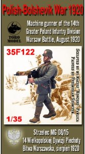 TORO MODEL 35F122 - 1:35 Polish-Bolshevik War 1920 - Machine gunner of the 14th Greater Poland Infantry Division, Warsaw Battle, August 1920