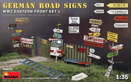 Go to product MINIART 35602 - 1:35 German Road Sings WW2 Eastern Front Set 1