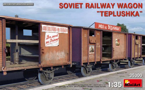 Go to product MINIART 35300 - 1:35 Soviet Railway Wagon Teplushka