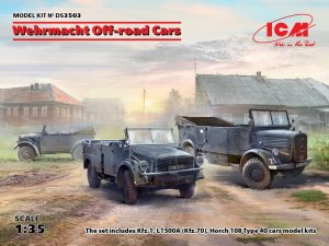 ICM DS3503 - 1:35 Wehrmacht Off-road Cars (Kfz.1, Horch 108 Typ 40, L1500A)