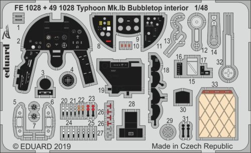 Go to product EDUARD FE1028 - 1:48 Typhoon Mk.Ib Bubbletop