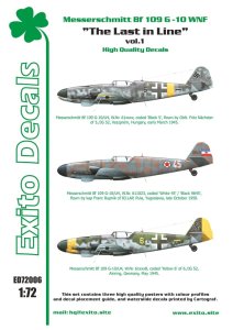 EXITO DECALS ED72006 - 1:72 The Last in Line vol.1 - Messerschmitt Bf 109 G-10 WNF