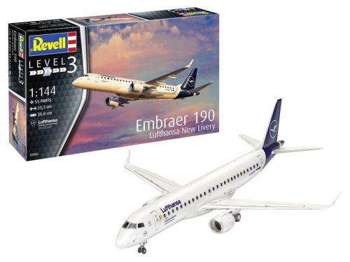 Go to product REVELL 03883 - 1:144 Embraer 190 Lufthansa New Livery