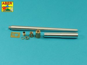 Aber 35L-264 - 1:35 12,8cm metal gun barrel with muzzle brake Krupp PaK 44 AT gun