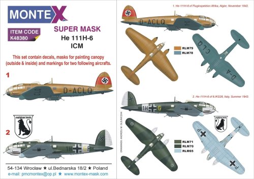 Go to product MONTEX K48380 - 1:48 Heinkel He 111H-6