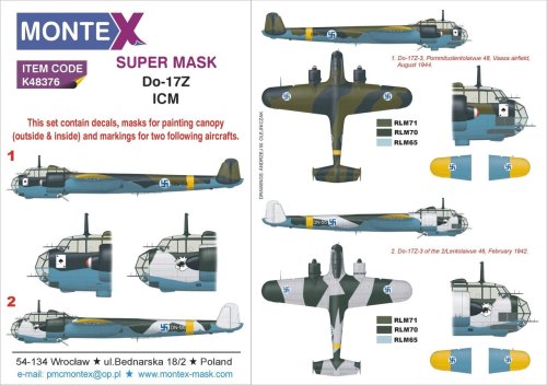 Go to product MONTEX K48376 - 1:48 Dornier Do-17Z