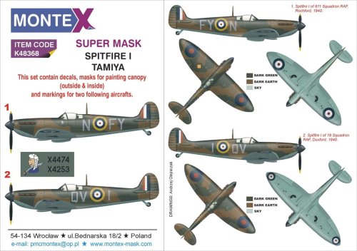 Go to product MONTEX K48368 - 1:48 Spitfire Mk.I