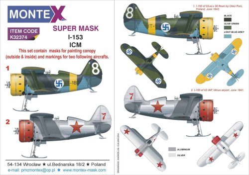 Go to product MONTEX K32374 - 1:32 Polikarpov I-153
