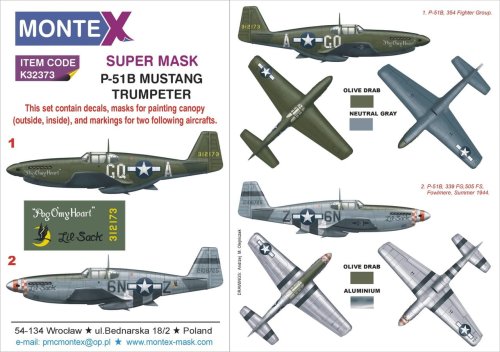 Go to product MONTEX K32373 - 1:32 P-51B Mustang