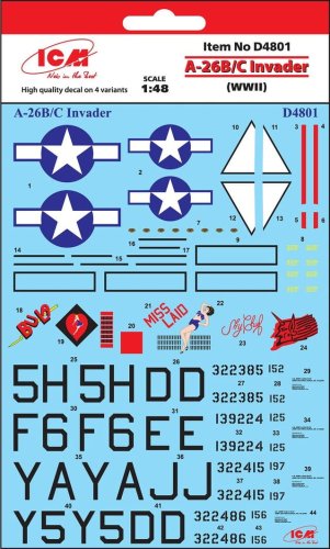 Go to product ICM D4801 - 1:48 A-26B/C Invader (WWII)