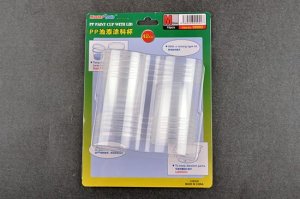 TRUMPETER 09992 - PP Paint Cup with Lid M-size x 10pcs