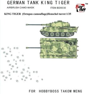 BORDER BD0030 - 1:35 Camouflage masking sheet for KingTiger (Octopus camouflage)