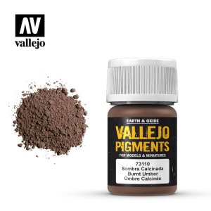 VALLEJO Pigments 73110 - Burnt umbra 30 ml