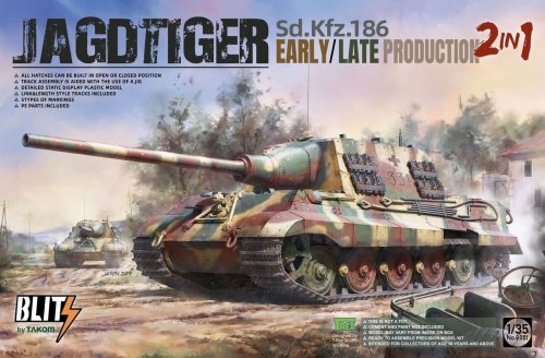 Go to product TAKOM 8001 - 1:35 Sd.Kfz.186 Jagdtiger Early/Late Production
