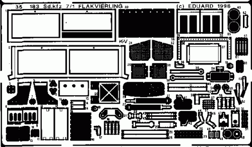 Go to product EDUARD 35183 - 1:35 Sd.Kfz.7/1 Flakvierling