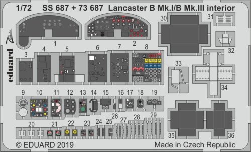 Go to product EDUARD SS687 - 1:72 Lancaster B Mk.I/B Mk.III interior