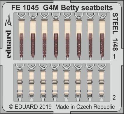 Go to product EDUARD FE1045 - 1:48 G4M Betty seatbelts - Steel
