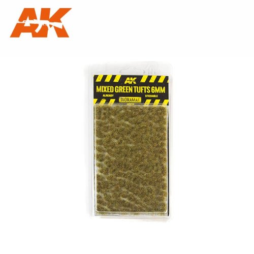 Go to product AK INTERACTIVE 8119 - Mixed Green Tufts 6 mm