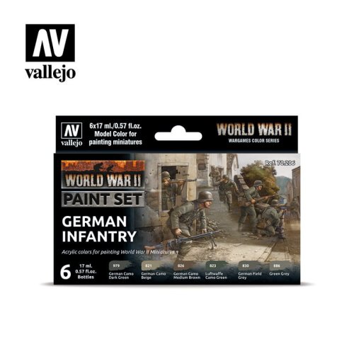 Go to product VALLEJO 70206 - WWII German Infantry - Paint Set