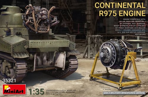 Go to product MINIART 35321 - 1:35 Continental R975 Engine