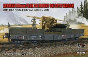 T-MODEL TK7305 - 1:72 German 88mm FLAK 36 Mount on SSYS Wagon