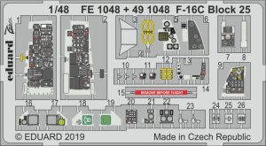 EDUARD FE1048 - 1:48 F-16C Block 25