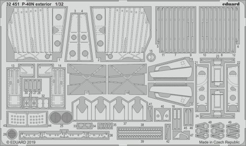 Go to product EDUARD 32451 - 1:32 P-40N exterior