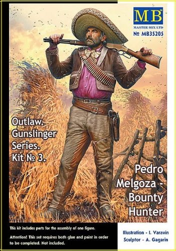 Go to product MASTER BOX 35205 - 1:35 Pedro Melgoza - Bounty Hunter - Gunslinger series. Kit No. 3