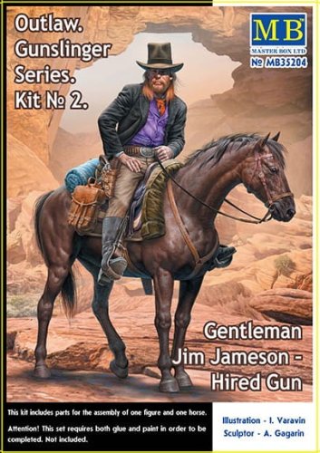 Go to product MASTER BOX 35204 - 1:35 Gentleman Jim Jameson - Hired Gun - Gunslinger series. Kit No. 2