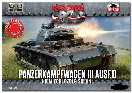 Go to product FIRST TO FIGHT 073 -  September 1939 - 1:72 Pz.Kpfw. III Ausf. D, German medium tank. Magazine with a model kit!