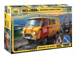 ZVEZDA 43003 - 1:43 UAZ 3909 Emergency Gas Service