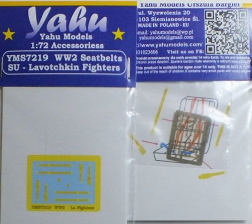 Go to product YAHU YMS7219 - 1:72 WW2 seatbelts - Soviet La fighters