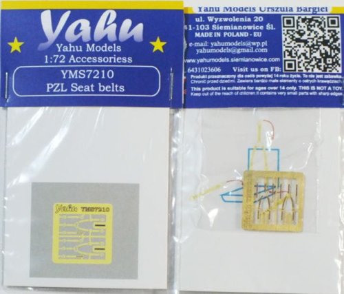 Go to product YAHU YMS7210 - 1:72 WW2 seatbelts - PZL seat belts