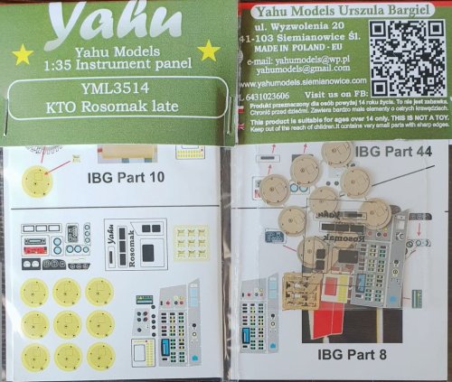 Go to product YAHU YML3514 - 1:35 KTO Rosomak late - Instrument Panel