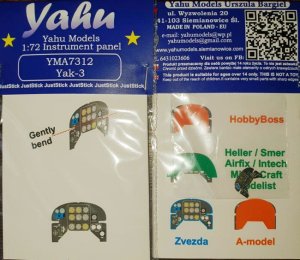 YAHU YMA7312 - 1:72 Yak-3 - Instrument Panel