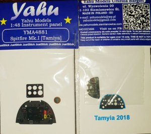 YAHU YMA4881 - 1:48 Spitfire Mk.I - Instrument Panel