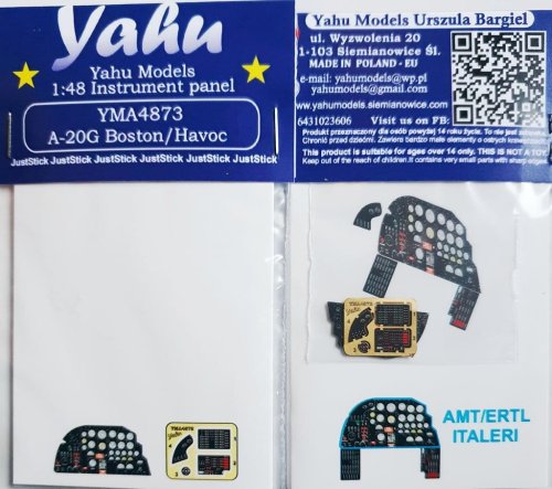 Go to product YAHU YMA4873 - 1:48 A-20G/H Boston - Instrument Panel