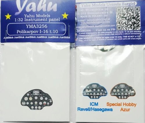 Go to product YAHU YMA3256 - 1:32 I-16 early - Instrument Panel