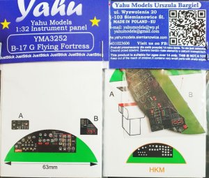 YAHU YMA3252 - 1:32 B-17 G Flying Fortress - Instrument Panel
