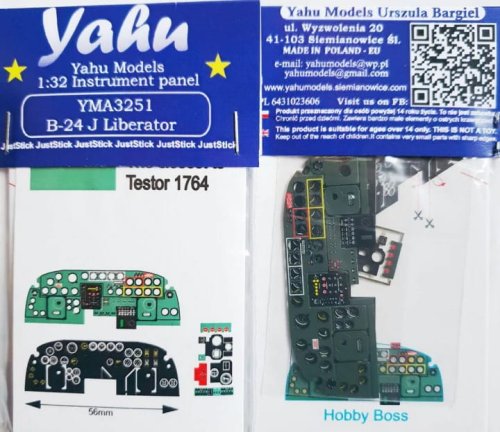 Go to product YAHU YMA3251 - 1:32 B-24 J Liberator - Instrument Panel