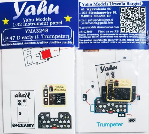 Go to product YAHU YMA3248 - 1:32 P-47 early - Instrument Panel